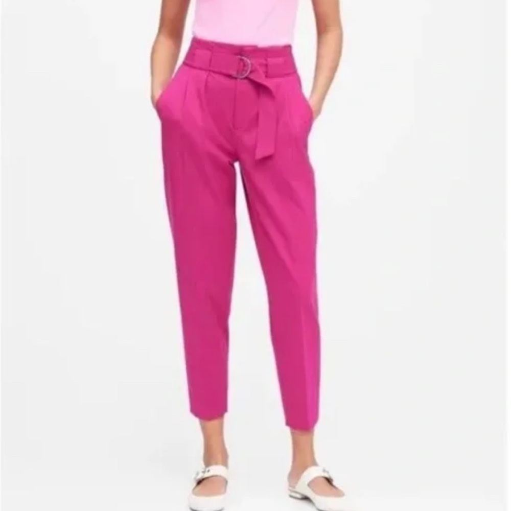 Banana Republic Hot Pink Belted Pants P2